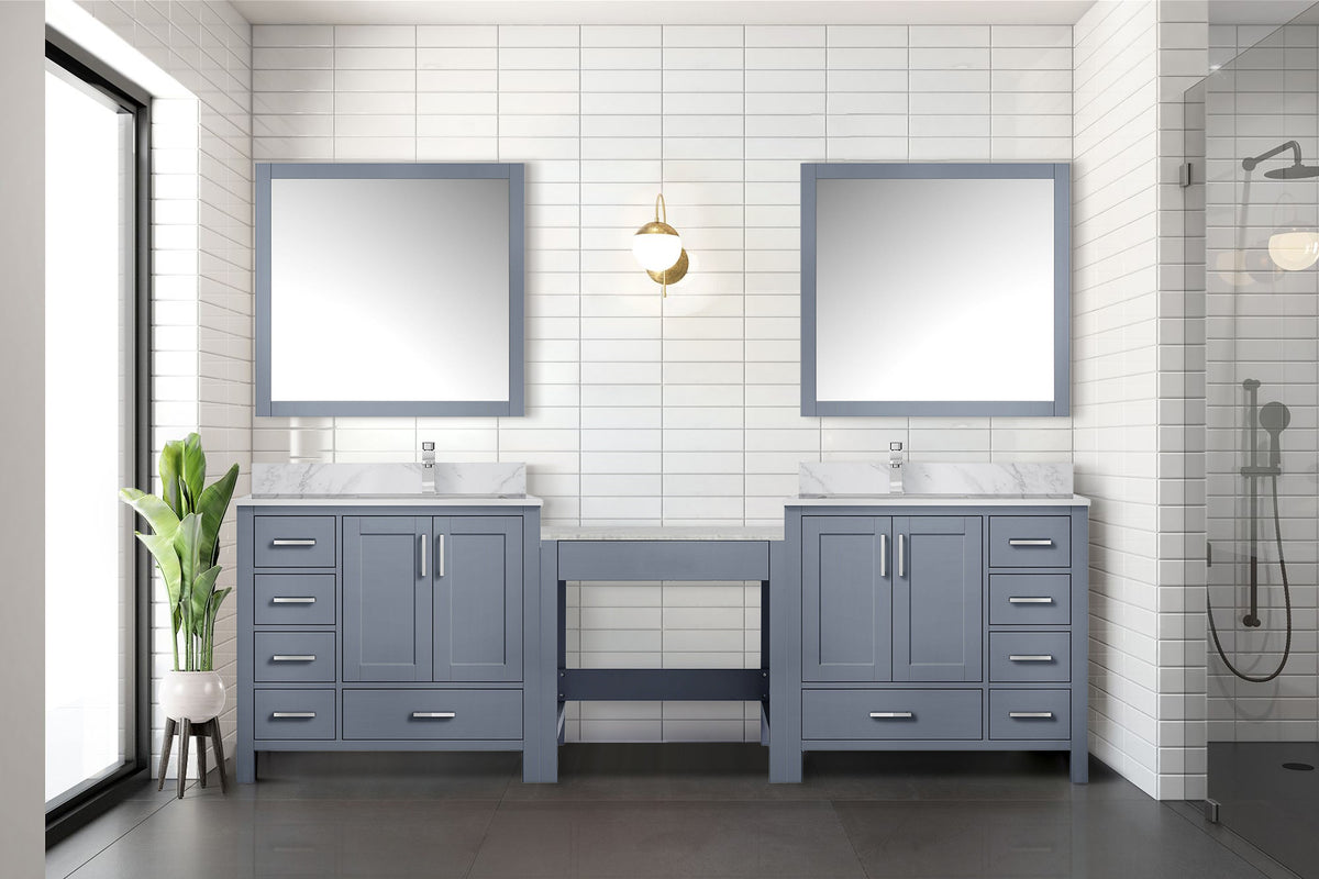 Lexora Coraline 102 in. Dark Grey Double Sink Bath Vanity