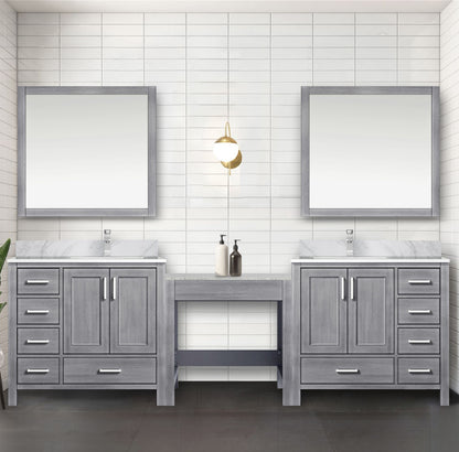 Lexora Coraline 102 in. Distressed Grey Double Sink Bath Vanity