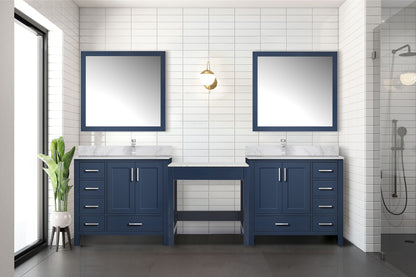 Lexora Coraline 102 in. Navy Blue Double Sink Bath Vanity