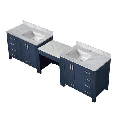 Lexora Coraline 102 in. Navy Blue Double Sink Bath Vanity