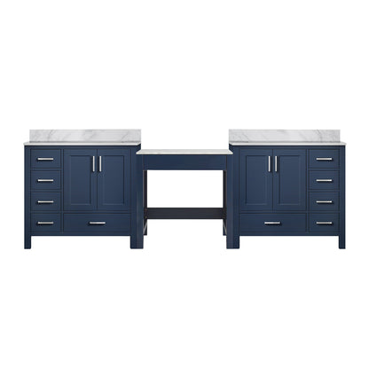 Lexora Coraline 102 in. Navy Blue Double Sink Bath Vanity