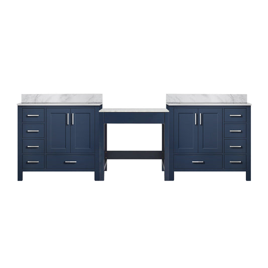 Lexora Coraline 102 in. Navy Blue Double Sink Bath Vanity