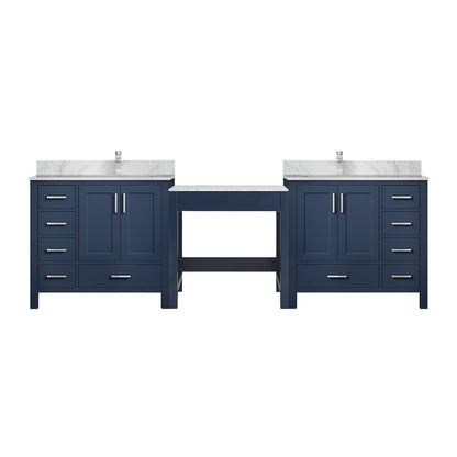 Lexora Coraline 102 in. Navy Blue Double Sink Bath Vanity
