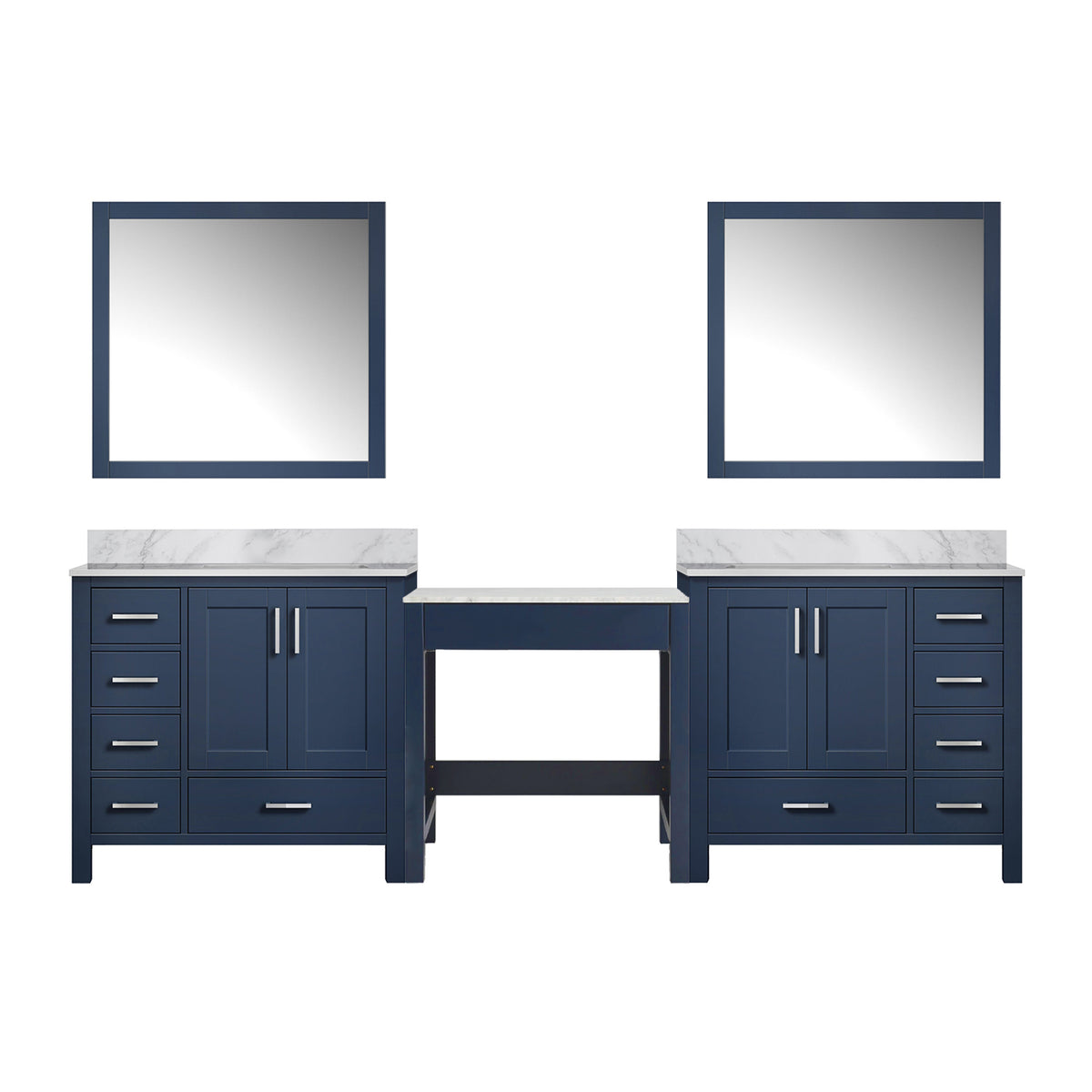 Lexora Coraline 102 in. Navy Blue Double Sink Bath Vanity