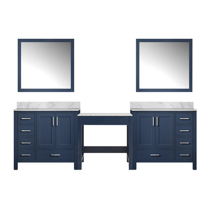 Lexora Coraline 102 in. Navy Blue Double Sink Bath Vanity