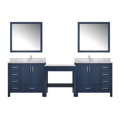 Lexora Coraline 102 in. Navy Blue Double Sink Bath Vanity