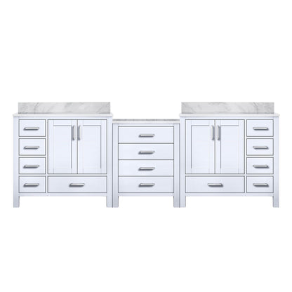 Lexora Coraline 92 in. White Double Sink Bath Vanity