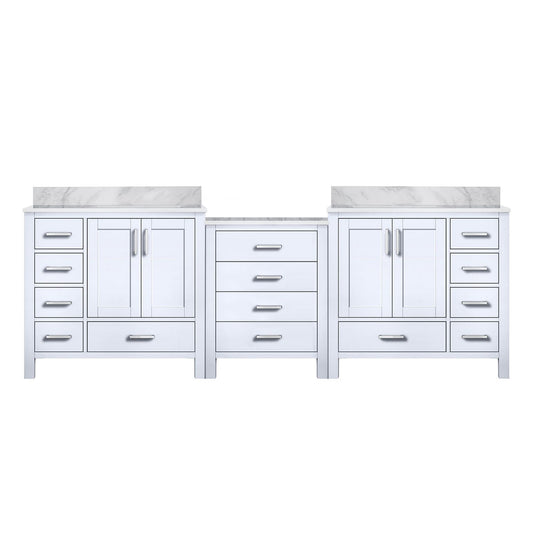 Lexora Coraline 92 in. White Double Sink Bath Vanity
