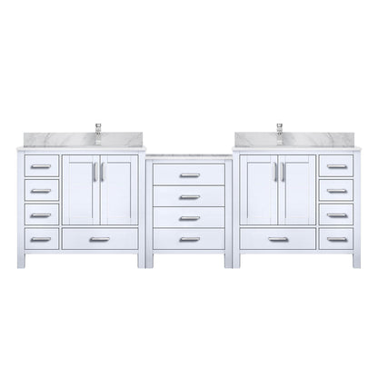 Lexora Coraline 92 in. White Double Sink Bath Vanity