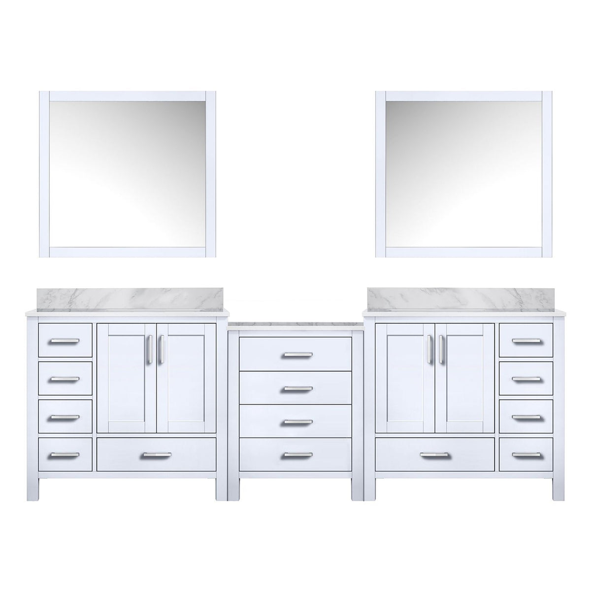 Lexora Coraline 92 in. White Double Sink Bath Vanity