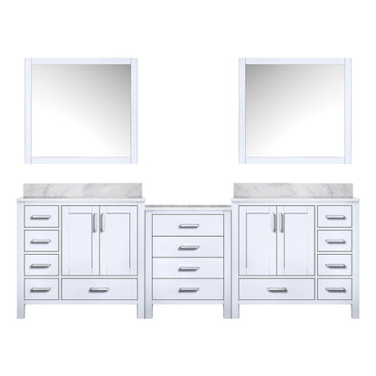 Lexora Coraline 92 in. White Double Sink Bath Vanity