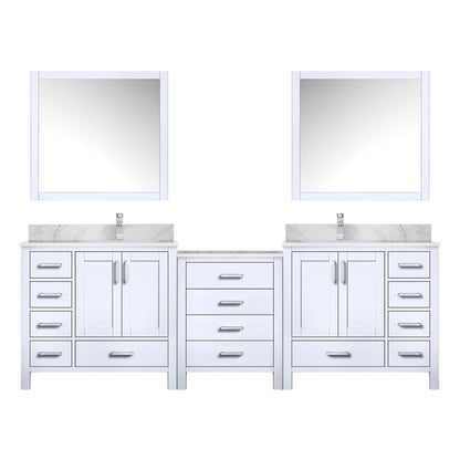 Lexora Coraline 92 in. White Double Sink Bath Vanity