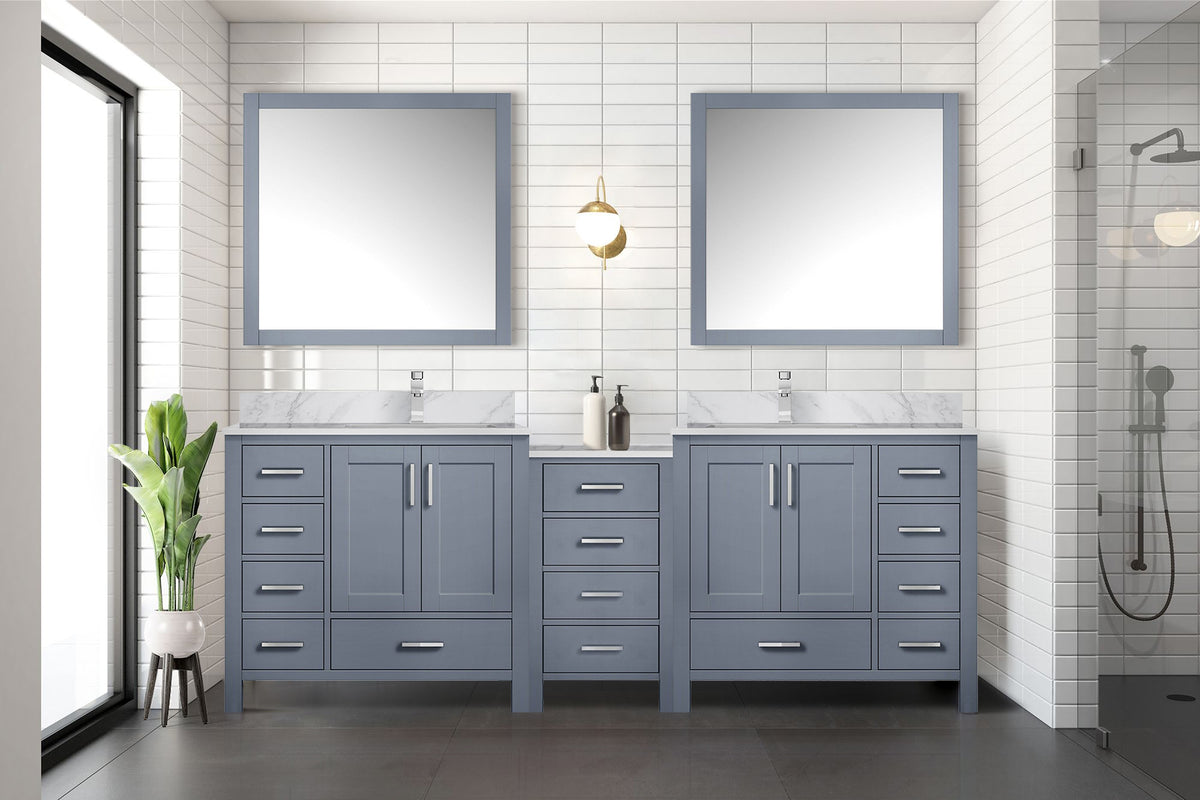Lexora Coraline 92 in. Dark Grey Double Sink Bath Vanity