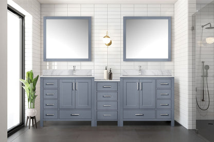 Lexora Coraline 92 in. Dark Grey Double Sink Bath Vanity