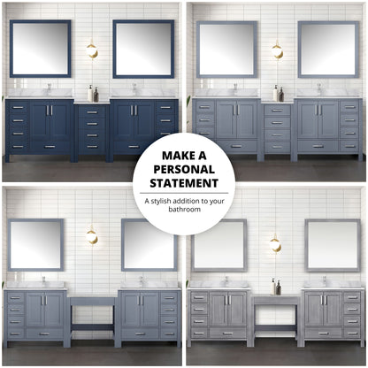 Lexora Coraline 92 in. Distressed Grey Double Sink Bath Vanity