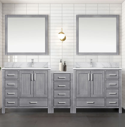 Lexora Coraline 92 in. Distressed Grey Double Sink Bath Vanity
