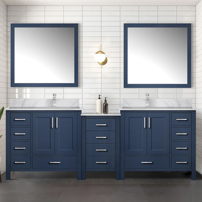 Lexora Coraline 92 in. Navy Blue Double Sink Bath Vanity