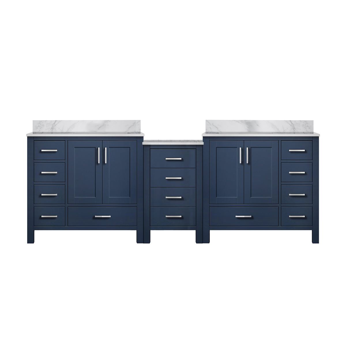 Lexora Coraline 92 in. Navy Blue Double Sink Bath Vanity