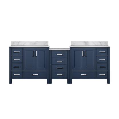 Lexora Coraline 92 in. Navy Blue Double Sink Bath Vanity