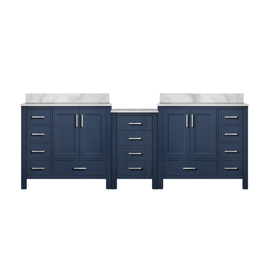 Lexora Coraline 92 in. Navy Blue Double Sink Bath Vanity