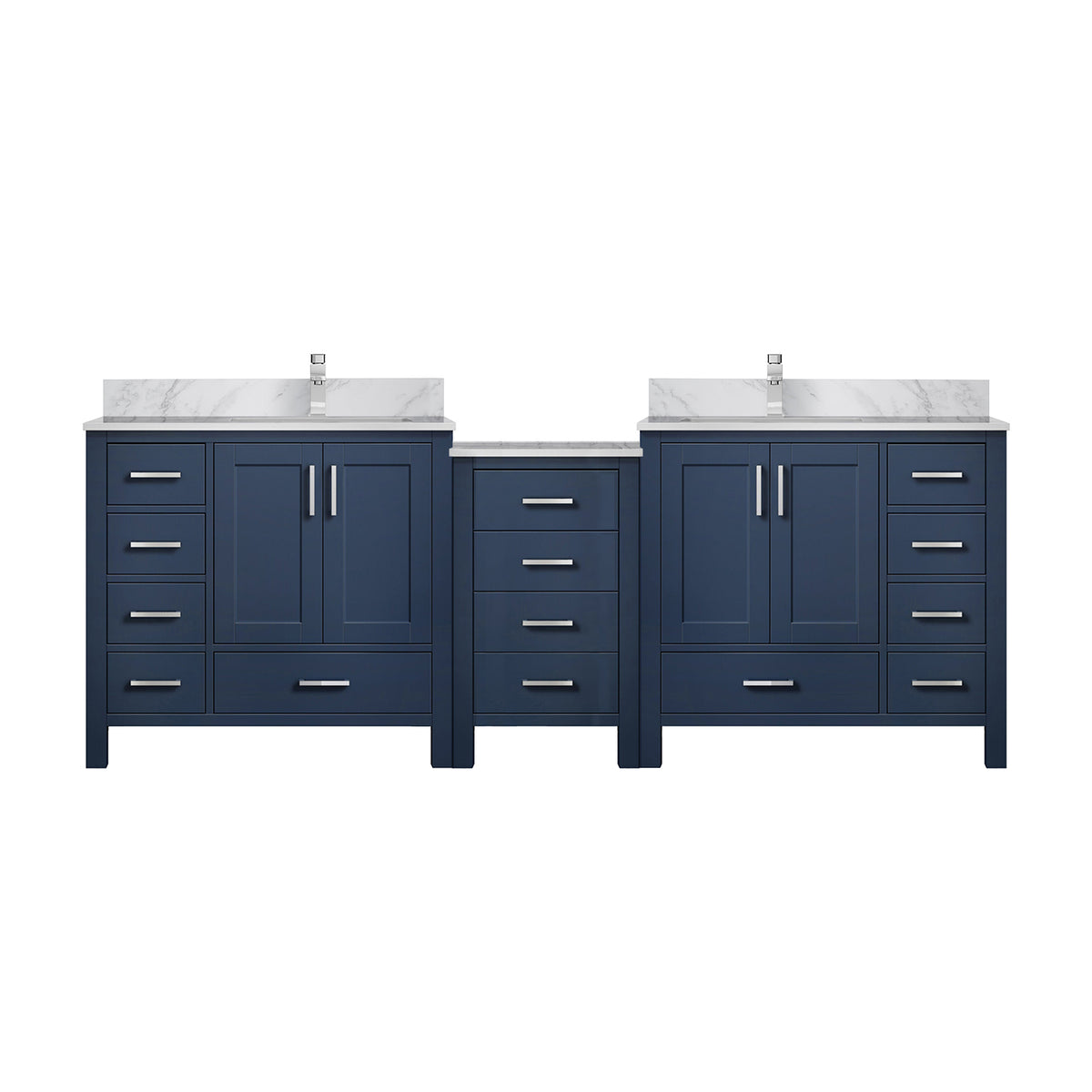 Lexora Coraline 92 in. Navy Blue Double Sink Bath Vanity