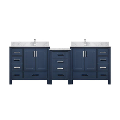 Lexora Coraline 92 in. Navy Blue Double Sink Bath Vanity