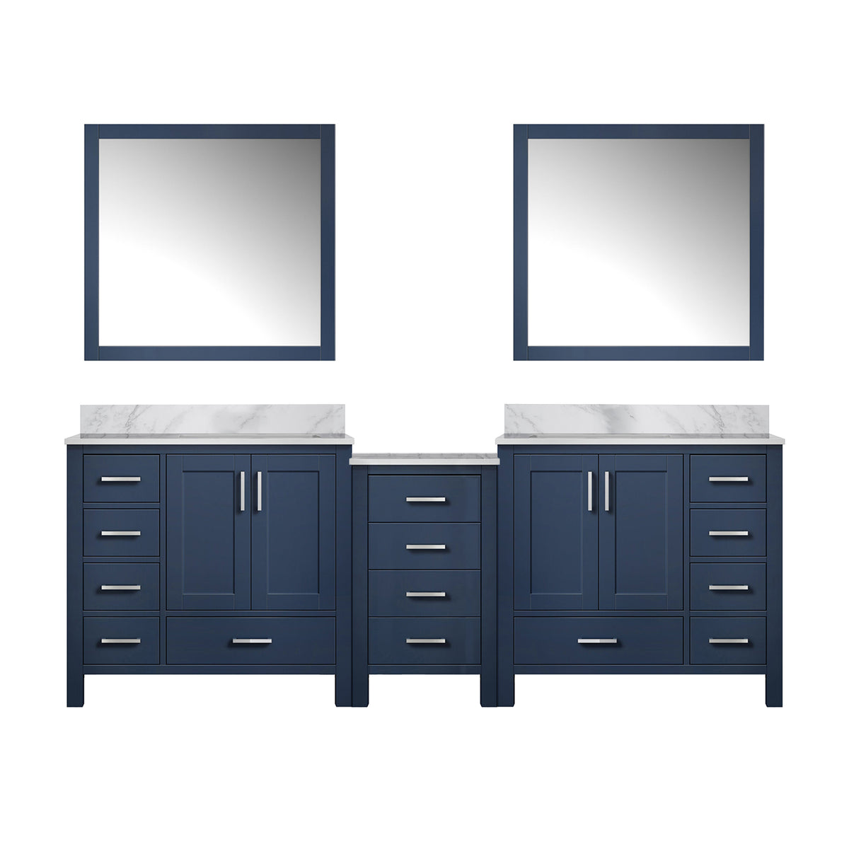 Lexora Coraline 92 in. Navy Blue Double Sink Bath Vanity