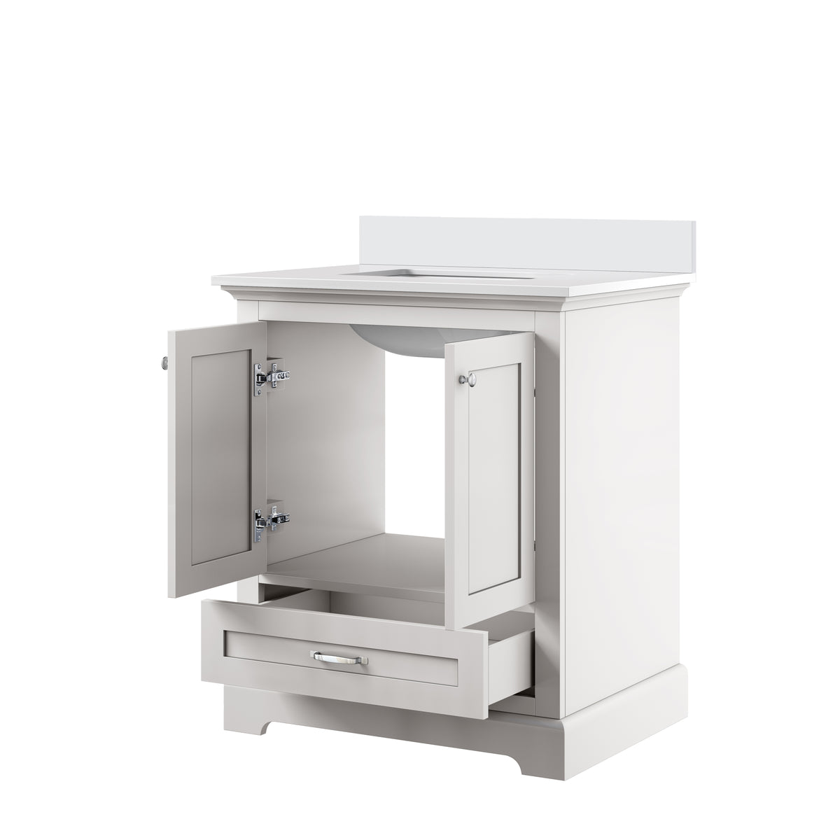 Lexora Dukes 30 in. White Single Sink Bath Vanity