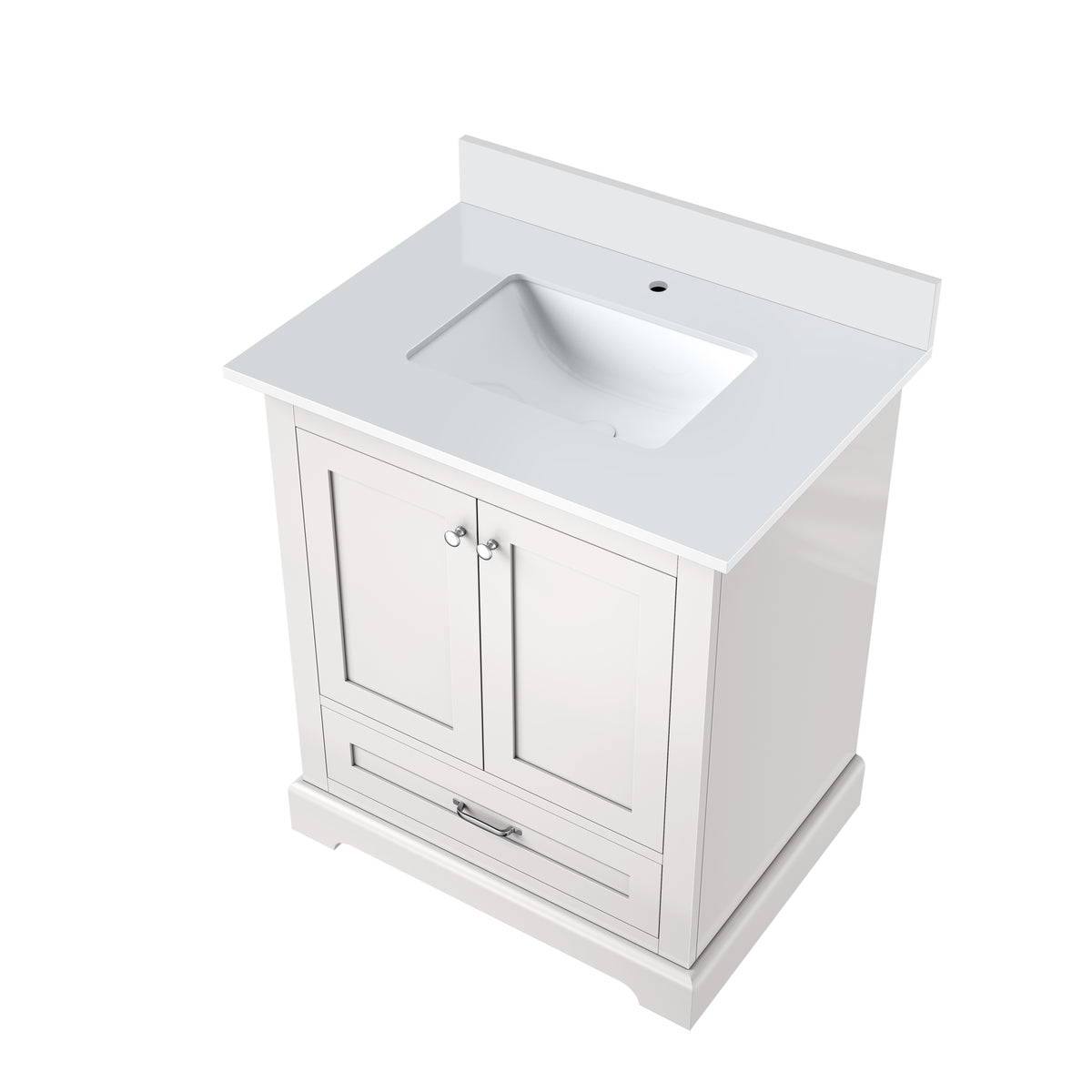 Lexora Dukes 30 in. White Single Sink Bath Vanity