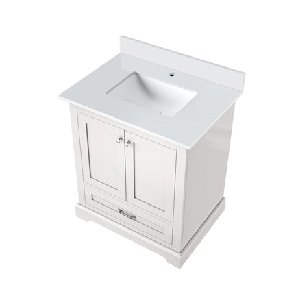 Lexora Dukes 30 in. White Single Sink Bath Vanity