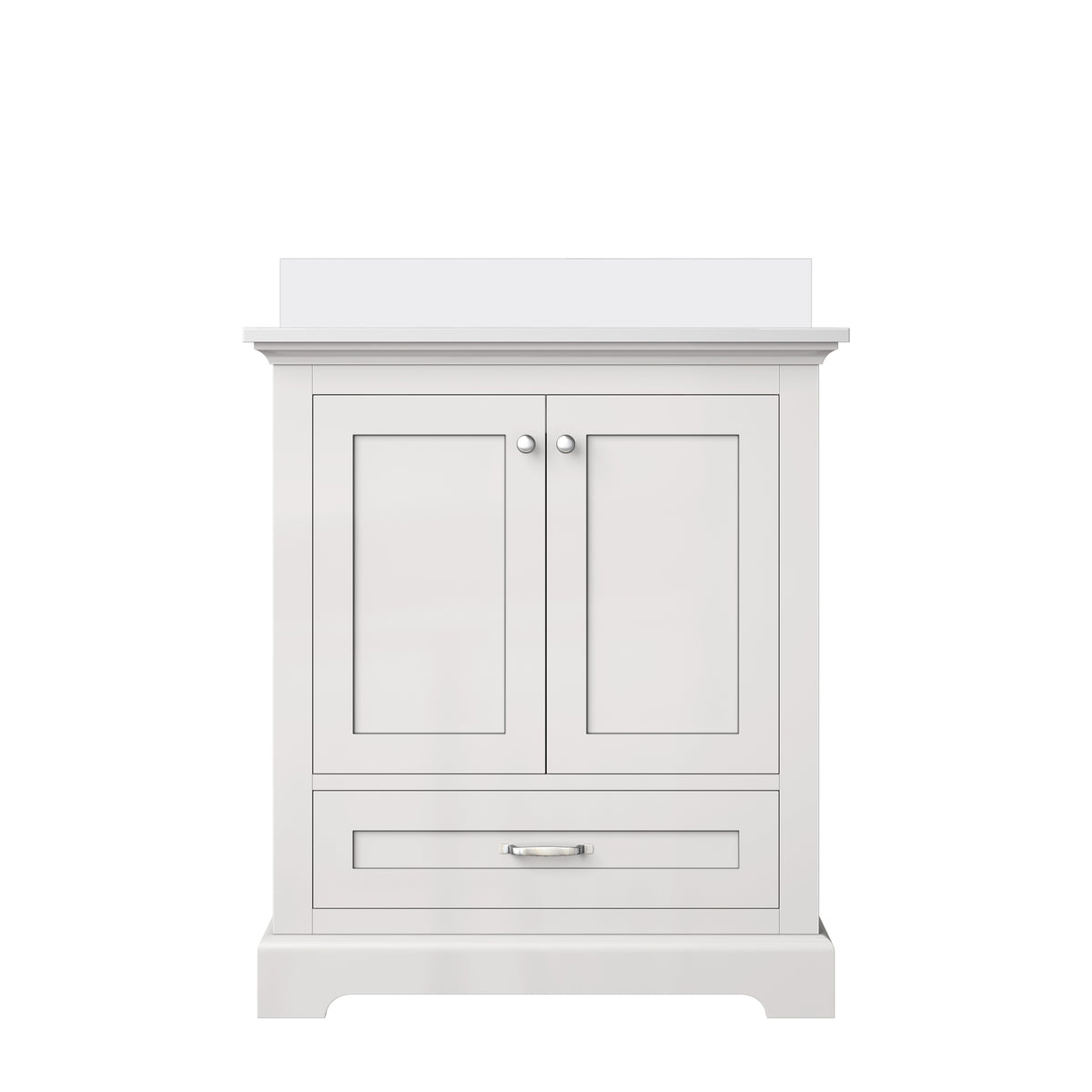 Lexora Dukes 30 in. White Single Sink Bath Vanity
