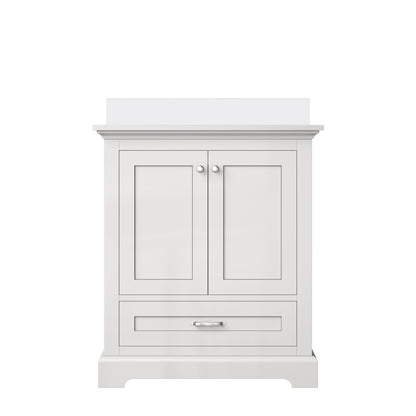 Lexora Dukes 30 in. White Single Sink Bath Vanity