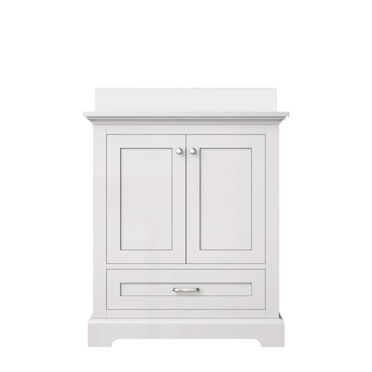 Lexora Dukes 30 in. White Single Sink Bath Vanity