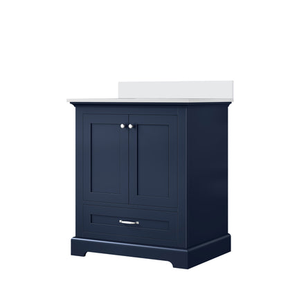 Lexora Dukes 30 in. Navy Blue Single Sink Bath Vanity