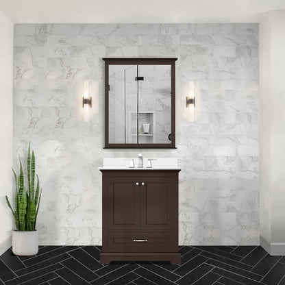 Lexora Dukes 30 in. Espresso Single Sink Bath Vanity