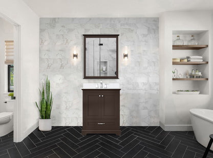 Lexora Dukes 30 in. Espresso Single Sink Bath Vanity