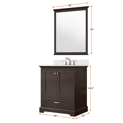 Lexora Dukes 30 in. Espresso Single Sink Bath Vanity