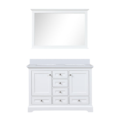 Lexora Dukes 48 in. White Double Sink Bath Vanity