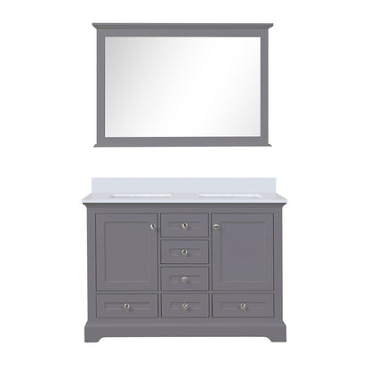 Lexora Dukes 48 in. Dark Grey Double Sink Bath Vanity