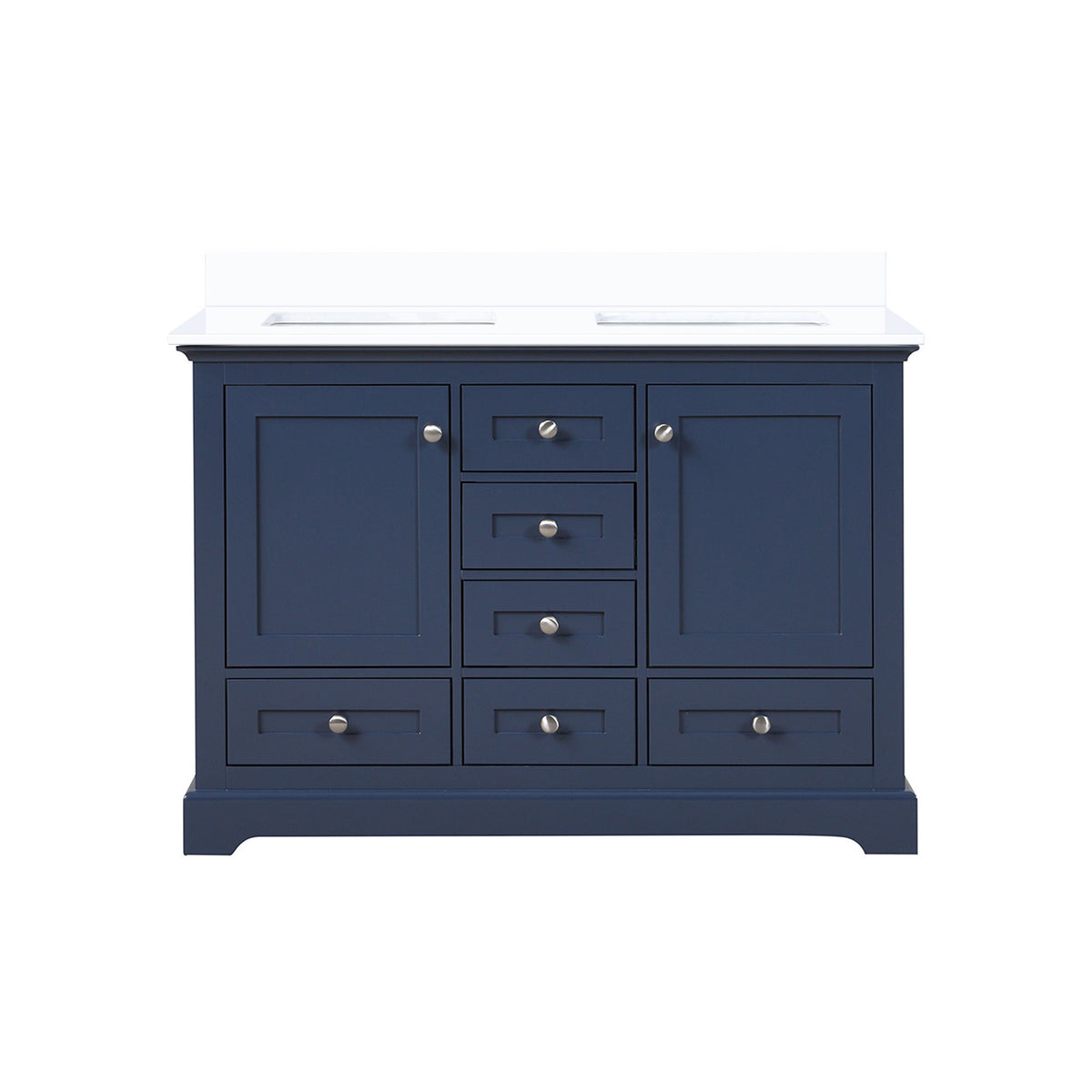 Lexora Dukes 48 in. Navy Blue Double Sink Bath Vanity