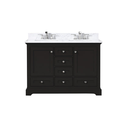 Lexora Dukes 48 in. Espresso Double Sink Bath Vanity