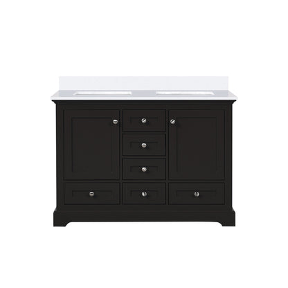 Lexora Dukes 48 in. Espresso Double Sink Bath Vanity