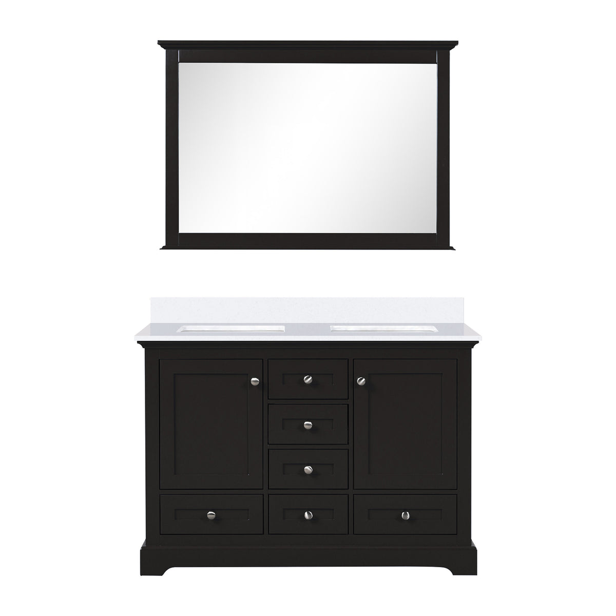 Lexora Dukes 48 in. Espresso Double Sink Bath Vanity