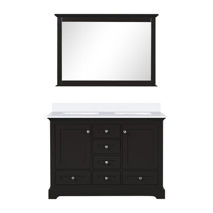 Lexora Dukes 48 in. Espresso Double Sink Bath Vanity