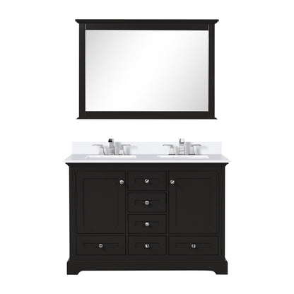 Lexora Dukes 48 in. Espresso Double Sink Bath Vanity