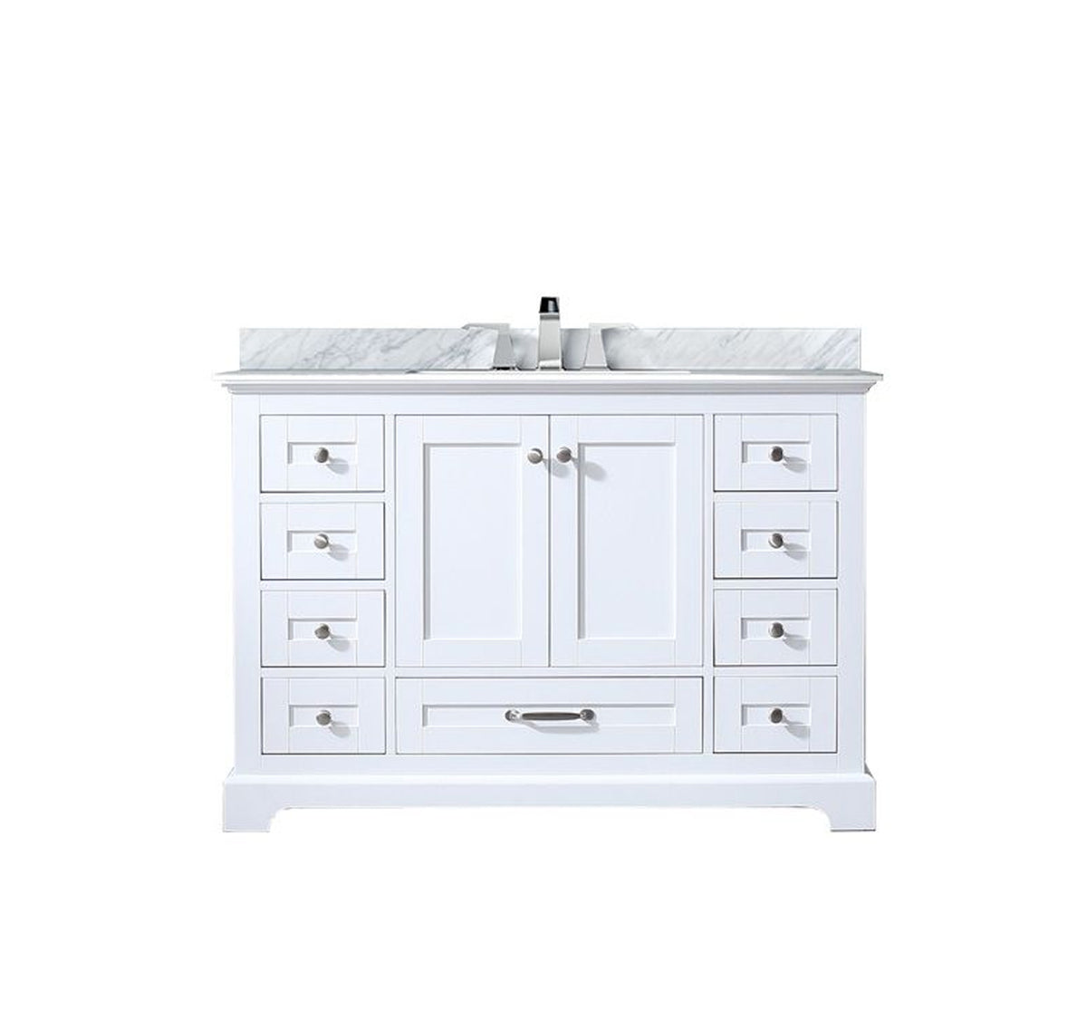 Lexora Dukes 48 in. White Single Sink Bath Vanity