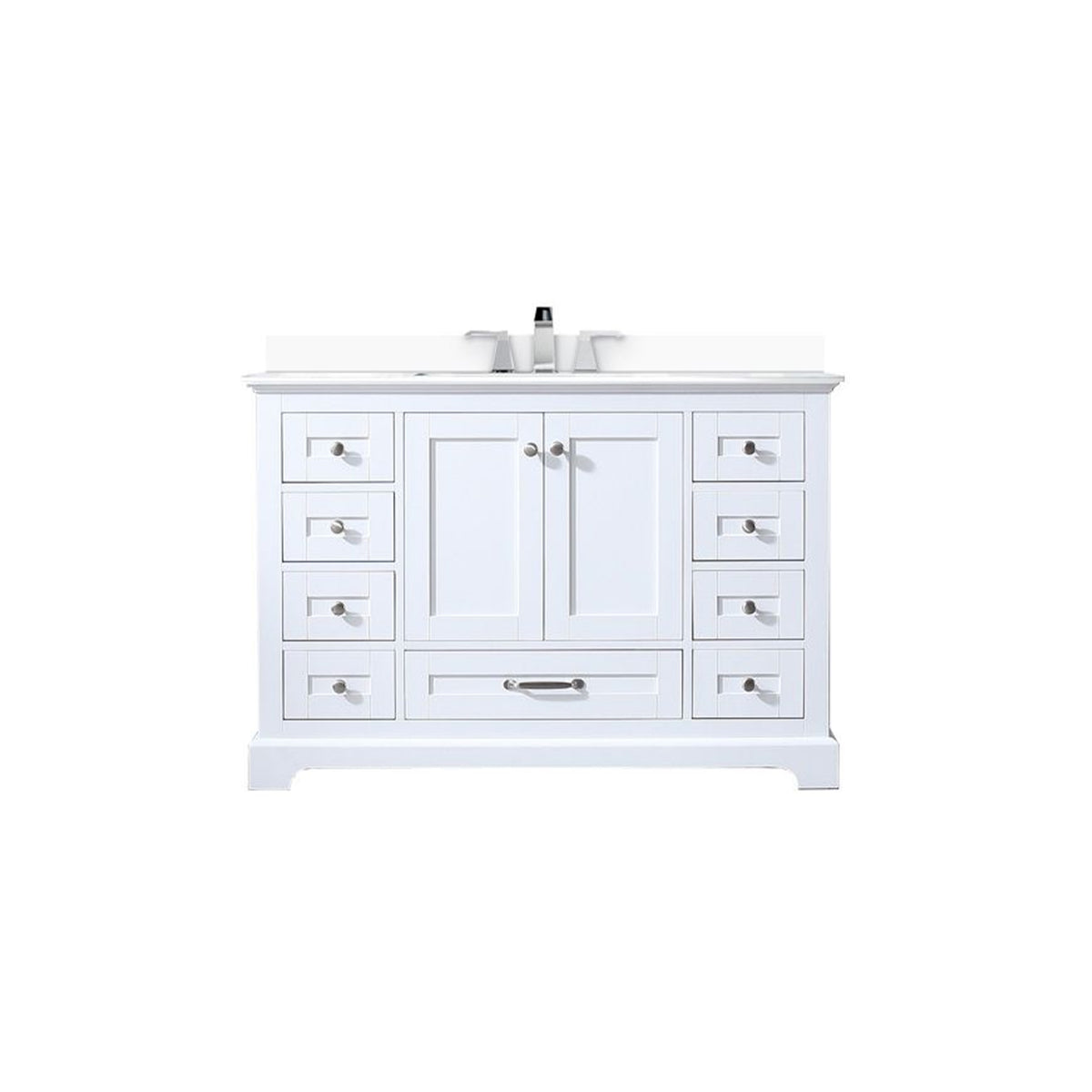 Lexora Dukes 48 in. White Single Sink Bath Vanity