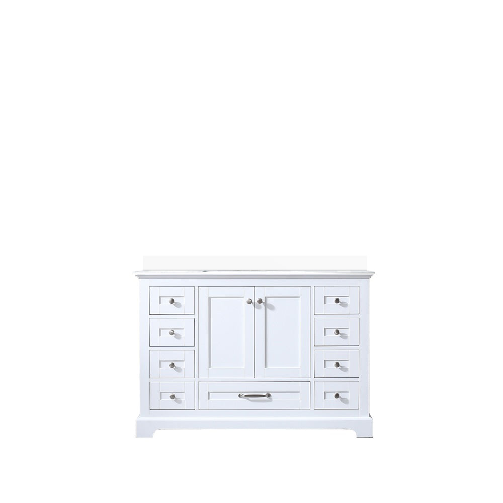 Lexora Dukes 48 in. White Single Sink Bath Vanity