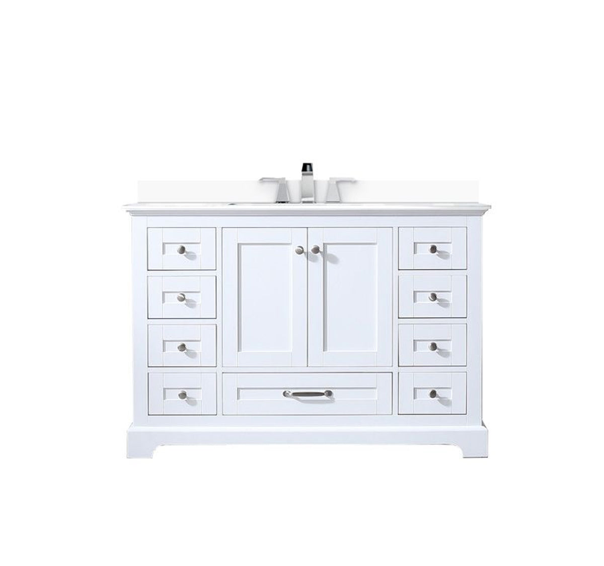 Lexora Dukes 48 in. White Single Sink Bath Vanity