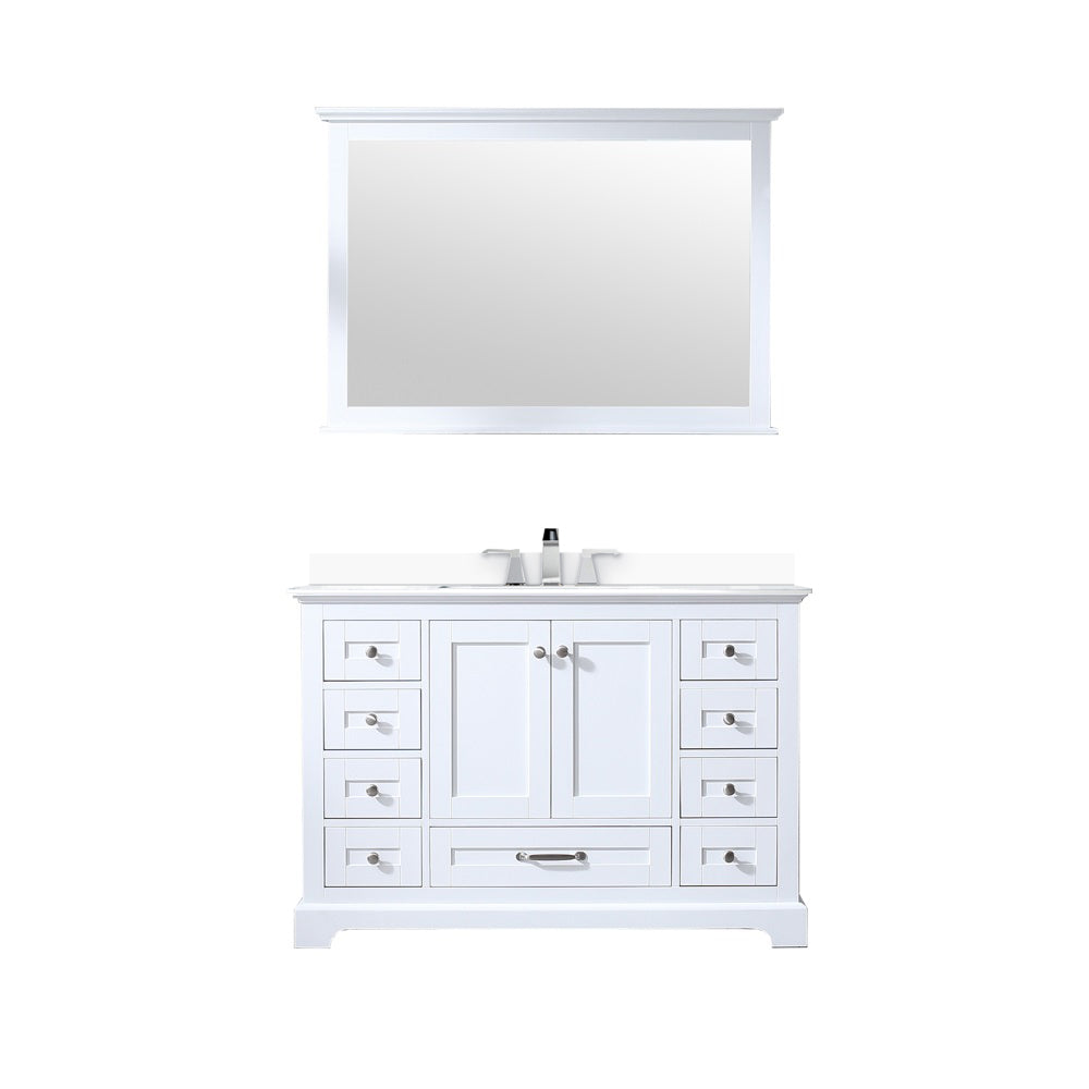 Lexora Dukes 48 in. White Single Sink Bath Vanity